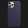 Оригінальний чохол Apple Leather Case with MagSafe для iPhone 12 Pro Max (Deep Violet) (MJYT3)